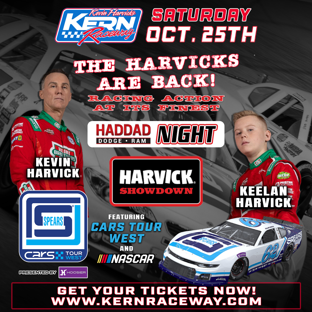 10/25/25: HADDAD Dodge Ram Night: HARVICK Showdown + CARS Tour West & NASCAR