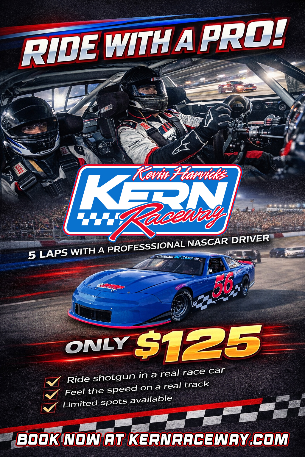 Ride Along Experience at Kevin Harvick's Kern Raceway on April 25